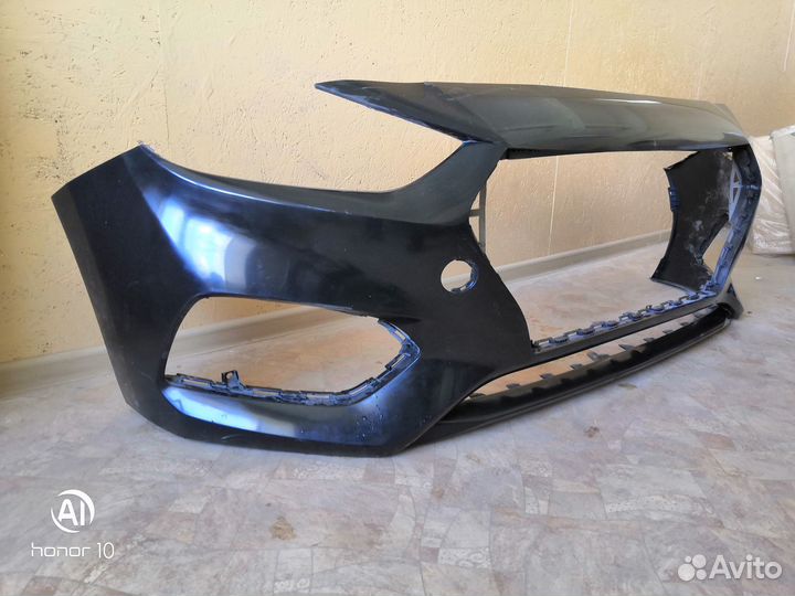 Передний бампер Hyundai Solaris