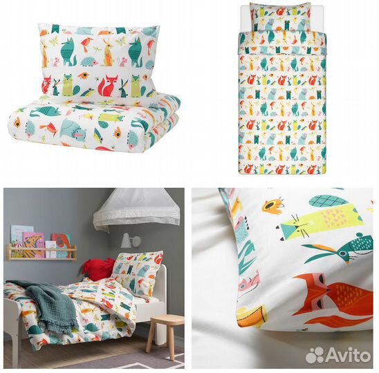 Пододеяльник и наволочка Lattjo Латто IKEA lattjo