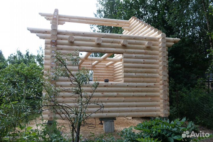 Сруб Домика с мансардой