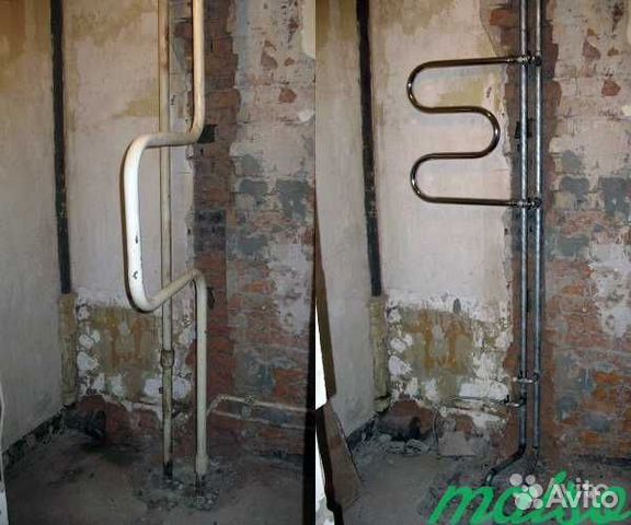 Замена полотенцесушителя