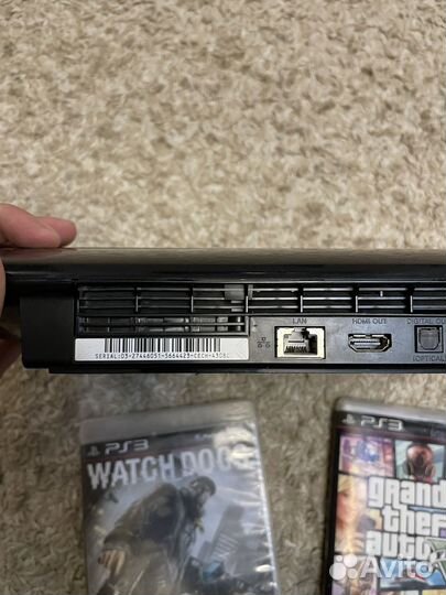 Sony PS3 Super Slim 500Gb, два джоя