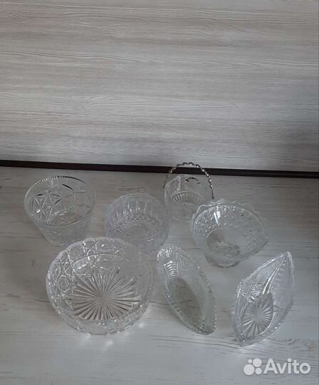 Конфетница. Хрусталь. СССР