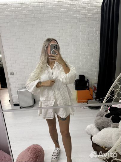 Комплект юбка шорты и рубашка