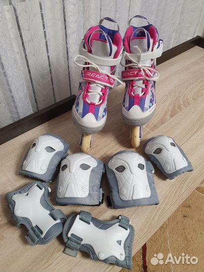 Ролики раздвижные Reaction с защитой. Р 31-36