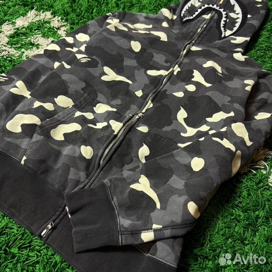 A Bathing Ape Bape Zip Hoodie Shark