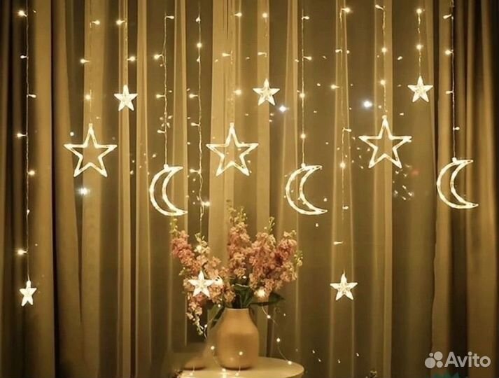 Штора гирлянда