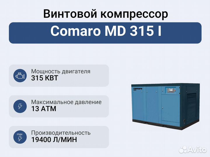 Винтовой компрессор Comaro MD 315 I