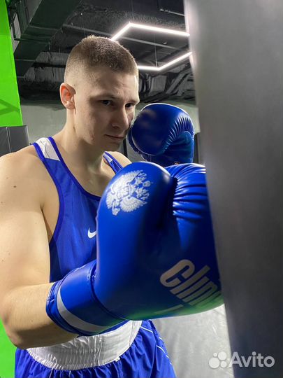 Перчатки боксерские clinch olimp синие