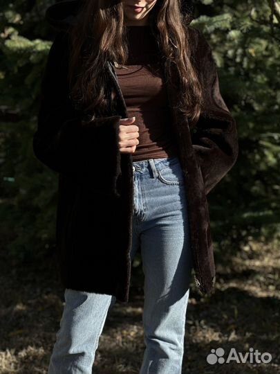 Натуральная новая мутоновая шуба