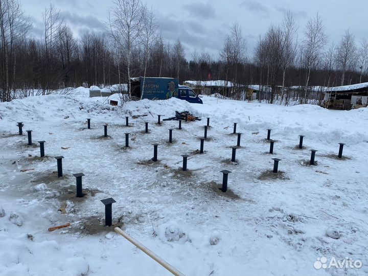 Винтовые сваи под ключ монтаж 76, 89, 108, 133