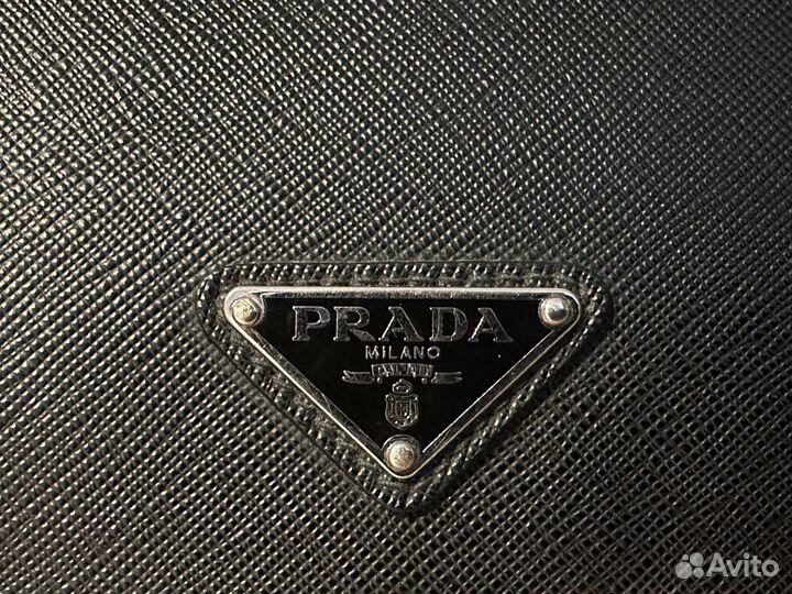 Мужская кожаная сумка Prada