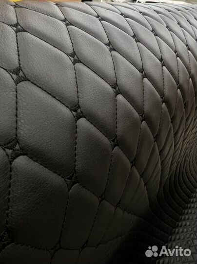 Экокожа стеганая рисунок ромб