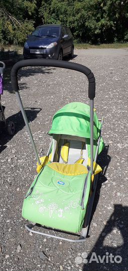 Детские санки коляска ника