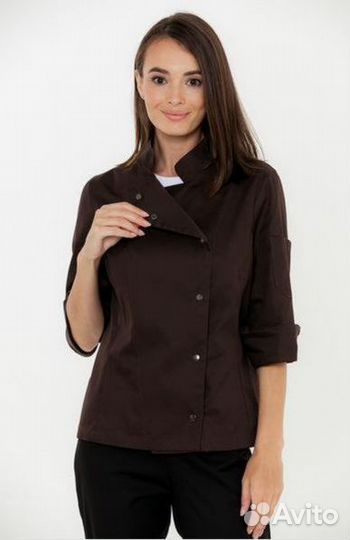 Чёрный китель поварской мужской