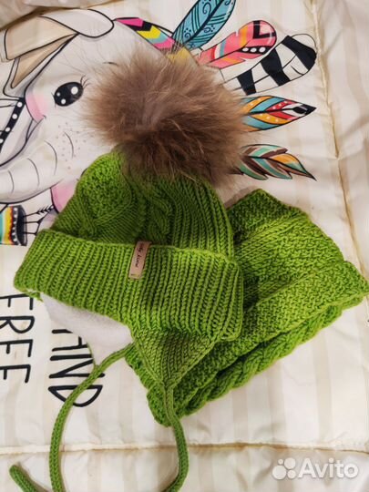 Комплект шапка и снуд для девочки