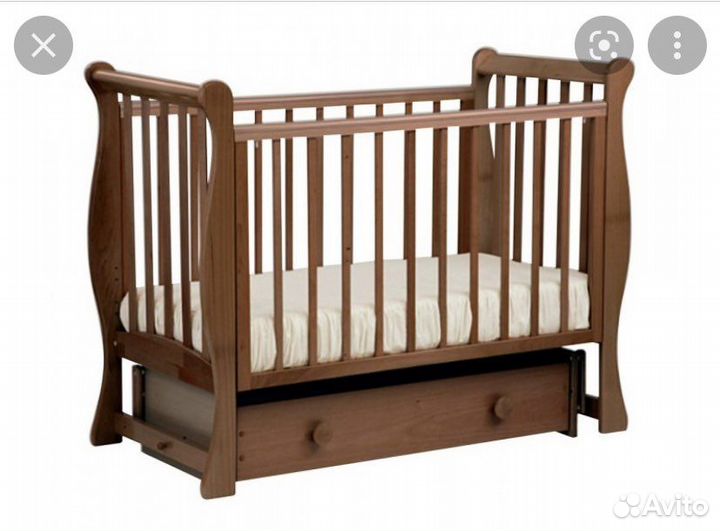 Детская кроватка натуральное дерево