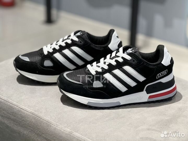 Кроссовки Adidas ZX 750 Black White Red