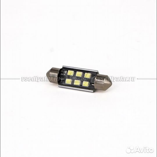 Светодиодная лампа SJ-6SMD C5W 39мм с Обманкой
