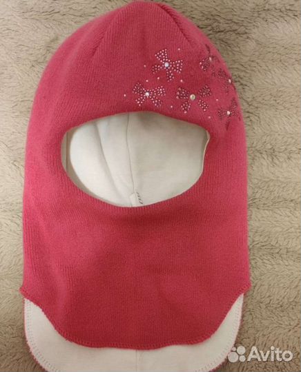 Шапка шлем для девочки котик