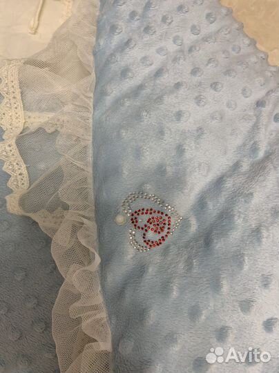 Конверт на выписку или зимний плед, чепчик