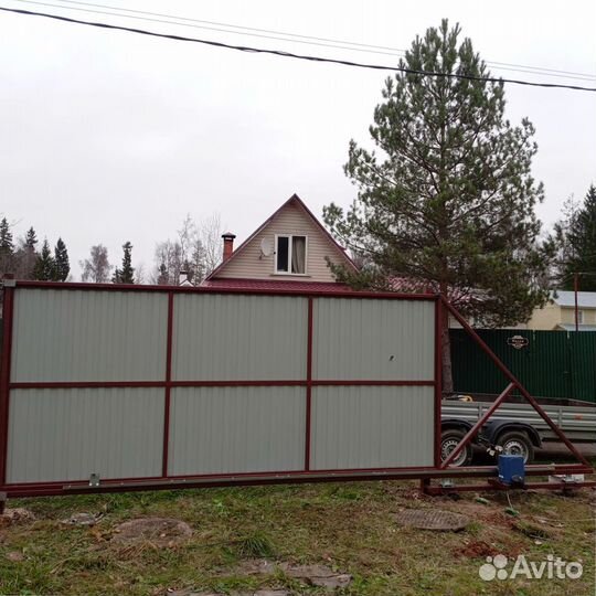 Ворота откатные с монтажем для дома, дачи под ключ