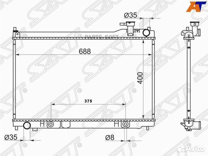 Радиатор охлаждения Ифинити G35 01