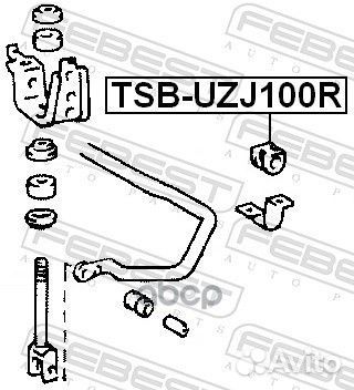 Втулка стабилизатора toyota land cruiser 100 98