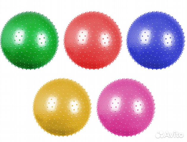 Мяч для фитнеса и реабилитации массажный, пвх, d75