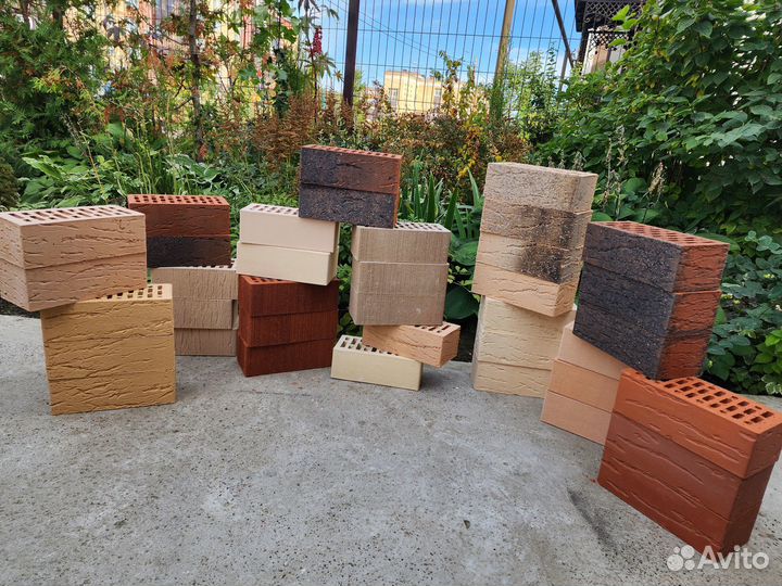 Кирпич облицовочный сливки велюр