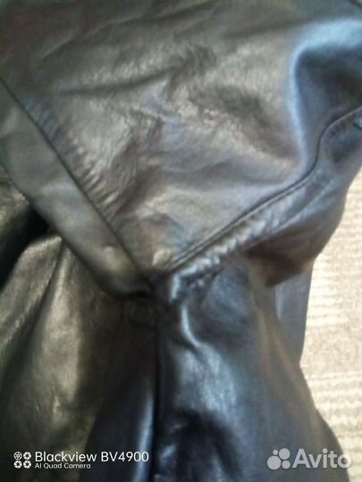 Кожаная куртка мужская 52 54 бу