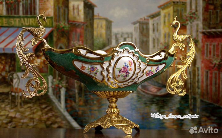 Великолепная ваза, фарфор, бронза, Испания