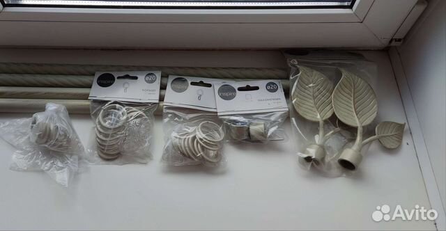 Гардина/карниз для штор металлическая двухрядная