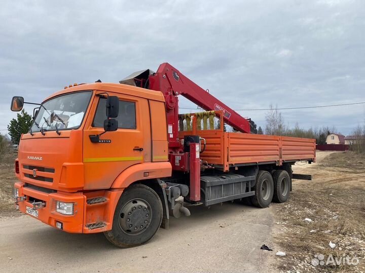 Аренда и услуги манипулятора, стрела 8 т, 22 м, борт 10 т, 6.5 м