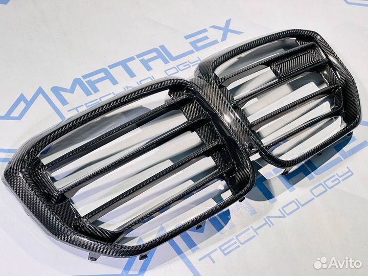 Решетка радиатора BMW X5 G05 рестайлинг, карбон