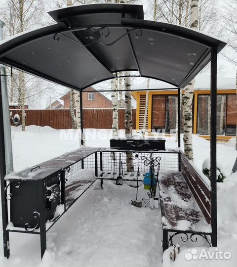 Мангал с крышей