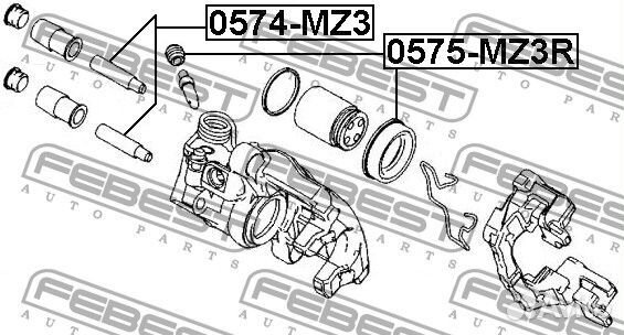 Ремкомплект суппорта тормозного заднего