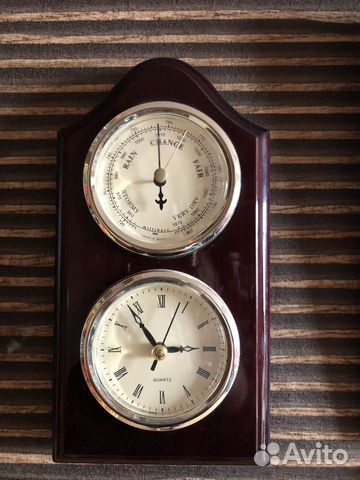Часы с барометром настенные