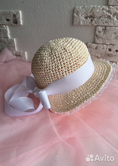 Соломенная шляпа детская