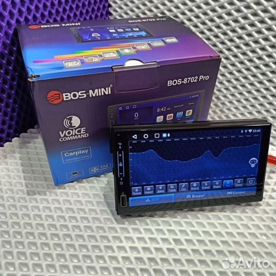 Магнитола Android 2 din BOS mini 8702 pro 7 дюймов