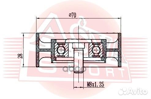 Tybp057 asva ролик натяжной tybp-057 asva