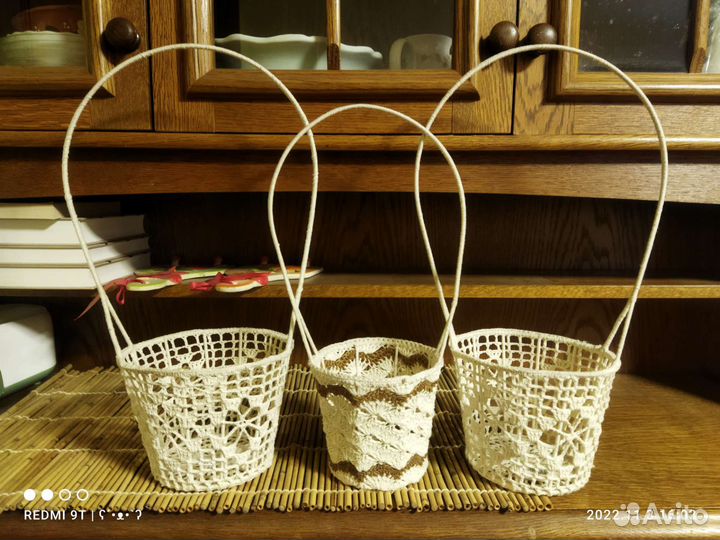 Корзинка плетёная декор хендмейд хлопок