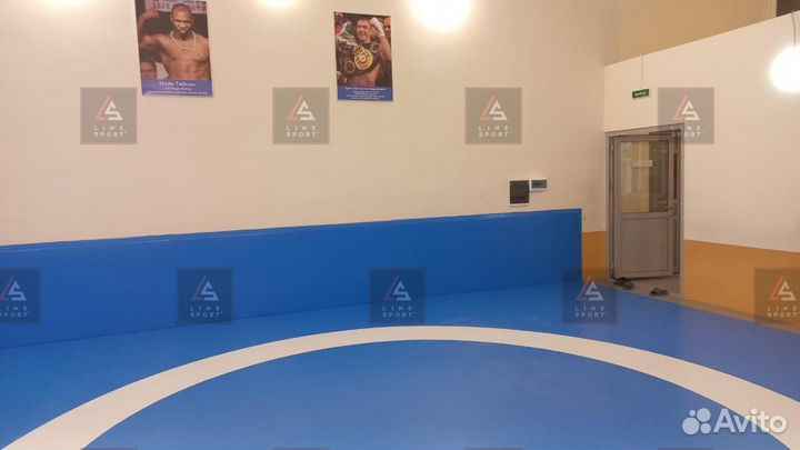 Борцовский ковер 10х10 двухцветный карманы