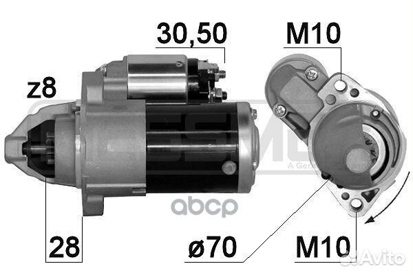 220884 стартер 1.4Kw Mitsubishi Outlander/ASX