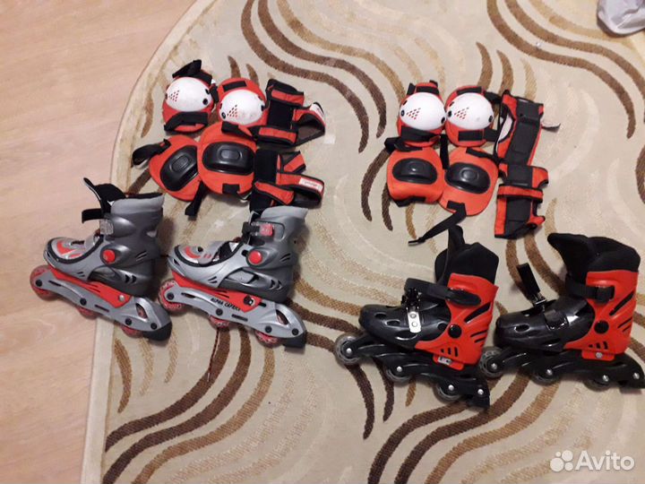 Роликовые коньки + защита