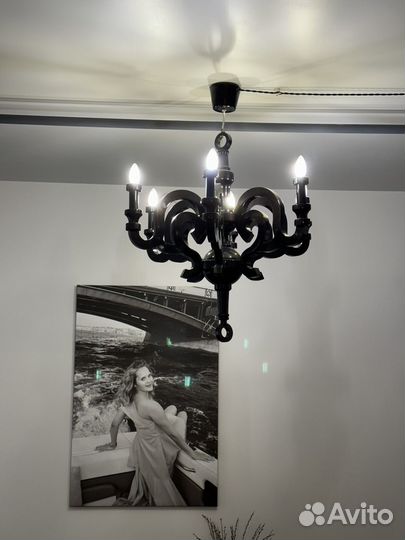 Подвесная люстра Paper Chandelier D90 Black