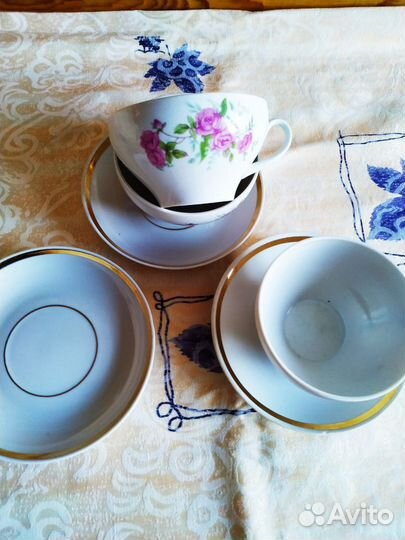 3 чайные пары Дулёвского фз СССР