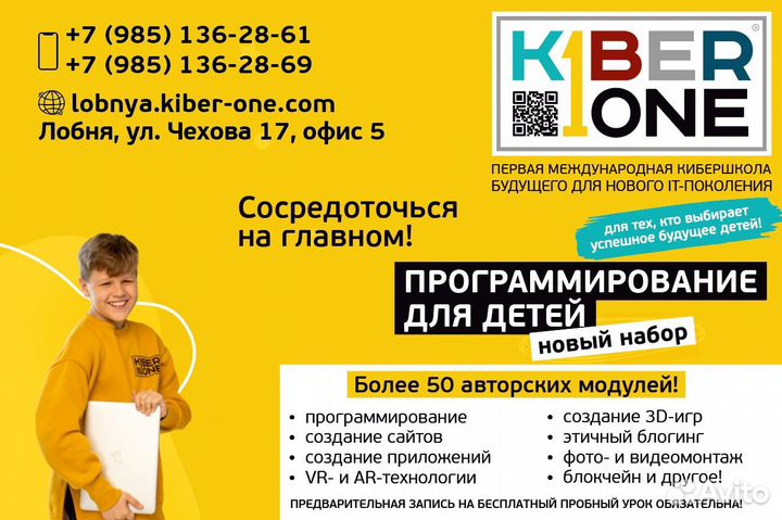 Программист в школу программирования для детей
