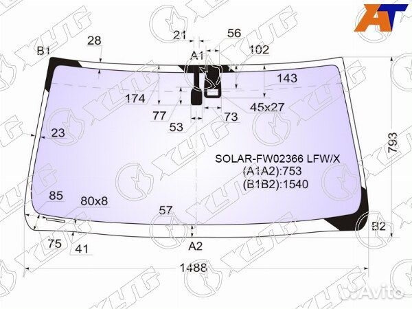 Стекло лобовое атермальное toyota land cruiser pra