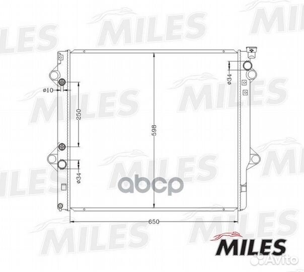 Радиатор toyota land cruiser 120 4.0 03- паяный