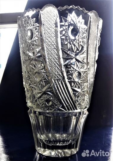 2 высокие вазы хрусталь/цветное стекло(Богемия)